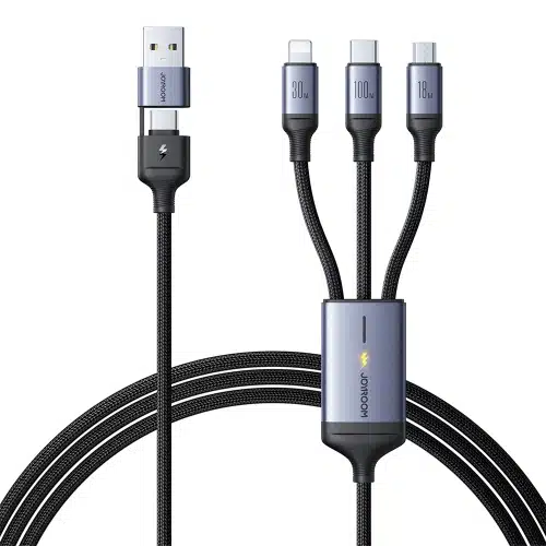 Câble de charge A21 - USB+Type-C vers iP+Type-C+Micro USB