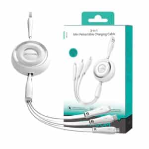 Câble de charge A40 rétractable 3 en 1